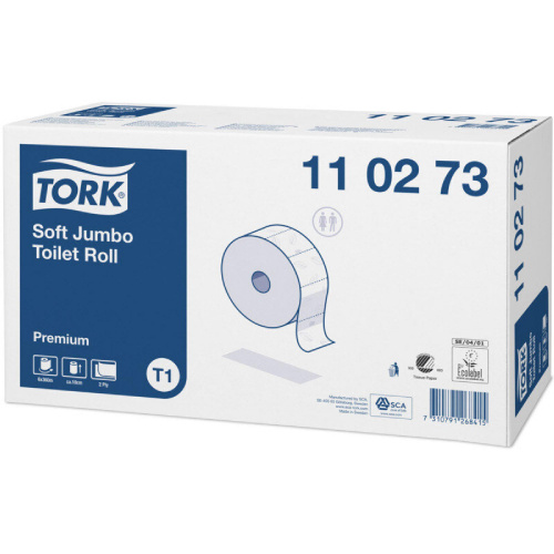 Toaletní papír Jumbo Tork jemný, útržek 9,7x20m náplň do T1/na objednávku