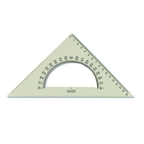 Pravítko trojúhelník 45/177 s úhlom.180