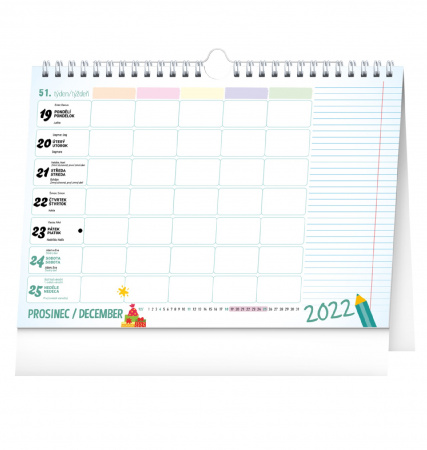 detail Kalendář Rodinný týdenní 2023 s háčkem /dočasně vyprodané