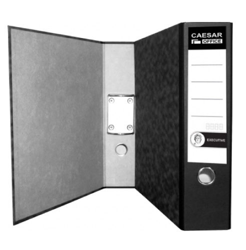 Pořadač A4 7,5cm CAESAR OFFICE archivační závěsný mramor černý
