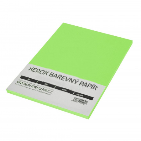 detail Papír barevný A4 80g neon zelený 100ls xerox/na objednávku