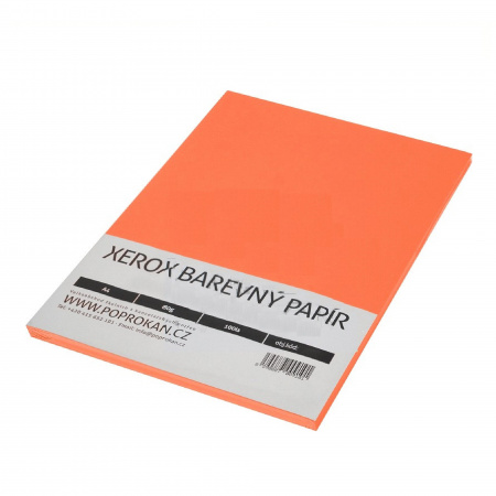 detail Papír barevný A4 80g neon oranžový 100ls xerox