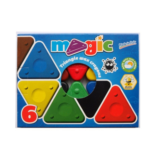 Voskovky 6ks trojúhelníkové magic
