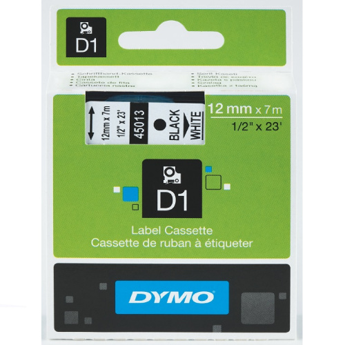 Páska DYMO 12mmx7m D1 černá/průhl.