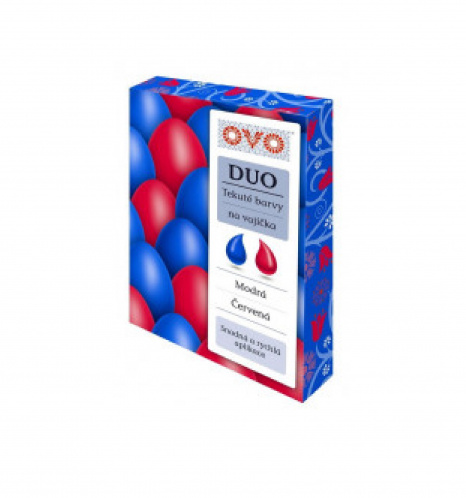 Barva velikonoční OVO Duo modrá/červená/poslední 2ks skladem