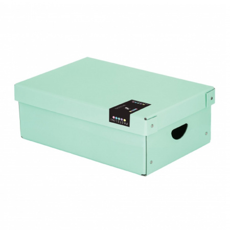 detail Krabice s víkem Pastelini lamino 35x24x9 zelená/na objednání
