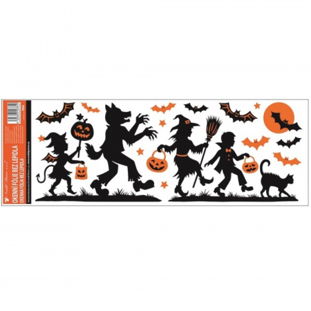 detail Okenní folie Halloween s glitry 59x21cm/na objednání