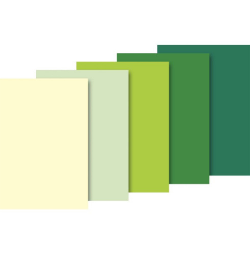 Papír hedvábný 50x70cm zelené barvy mix 10ks/na objednávku