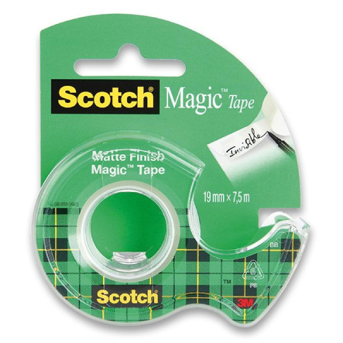 Lepící páska 19mmx7,5m s odvíječem Scotch Magic zelený