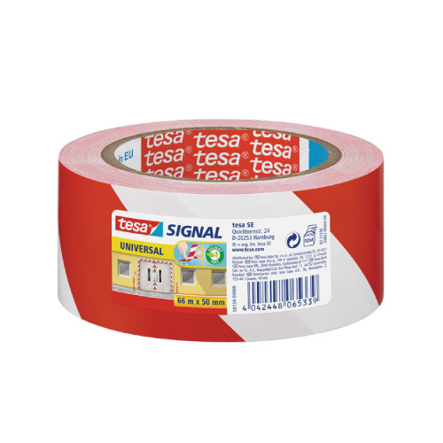 Lepící páska značkovací 50mmx60m TESA červeno-bílá