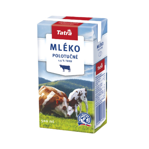 Mléko polotučné 0,5l