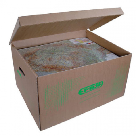 detail Krabice 61x43x28 cm stěhovací STRONG EMBA /přírodní hnědá