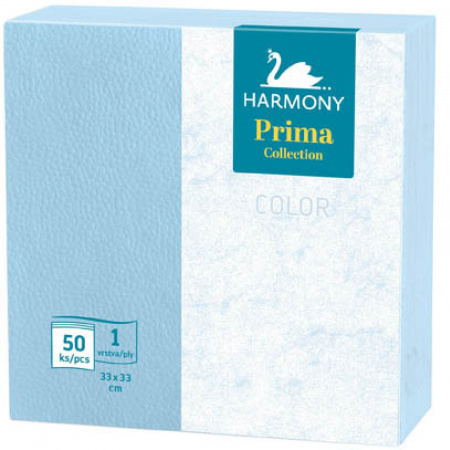 detail Ubrousky papírové 33 x 33cm/ modré/ 50ks Harmony Color