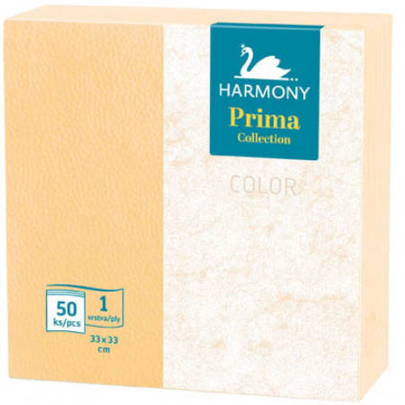 detail Ubrousky papírové barevné 33 x 33cm/ oranžové/ 50ks Harmony Color