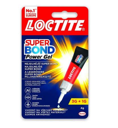 detail Lepidlo vteř. Loctite Super Bond Power gel 3+1g