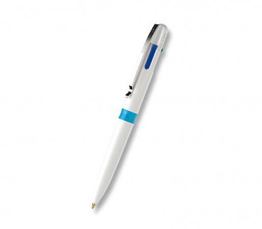 detail Kuličková tužka Schneider TAKE 4barevná bílá/modrá