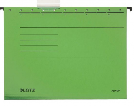 detail Závěsné desky LEITZ Alpha/rychlovazač zelená
