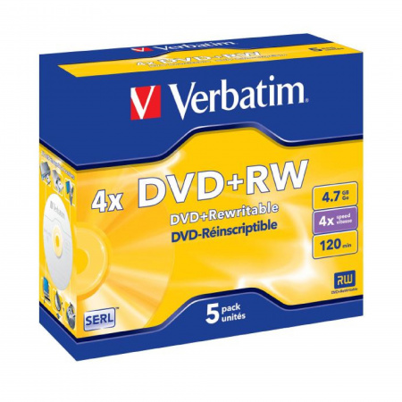 detail DVD+RW Verbatim 4,7GB