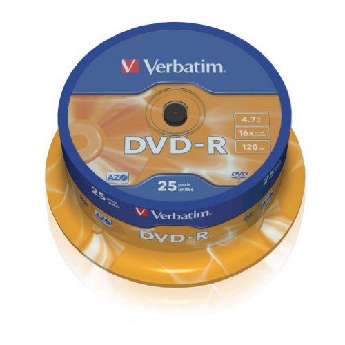 DVD-R Verbatim 25ks bez potisku