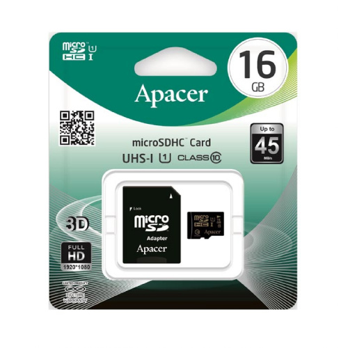 Paměťová karta Apacer Secure Digital, 16GB, microSDHC/poslední kusy skladem