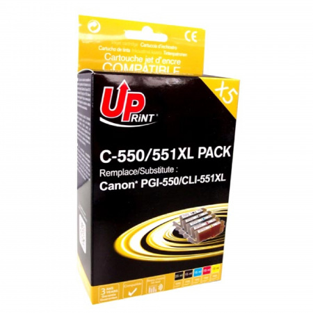 detail Cartridge Canon CLI-551 UPrint Multipack (barva + černá)