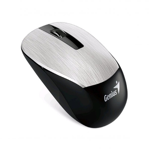 Myš Genius NX-7015, 2.4 [GHz], optická, 3tl.,1 kolečko, bezdrátová, stříbrná
