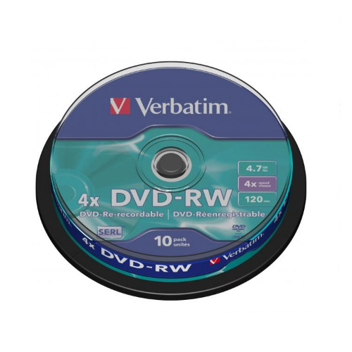 DVD-RW Verbatim DataLife Plus 10 ks pack