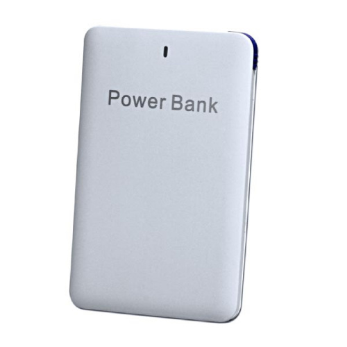 Power Bank,Li-ion,5v,2500mAh,Slim,mikro USB,konektor,bílá