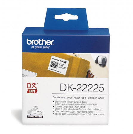 detail Brother papírová role 38mm x 30.48m, bílá, 1 ks, DK22225, pro tiskárny štítků