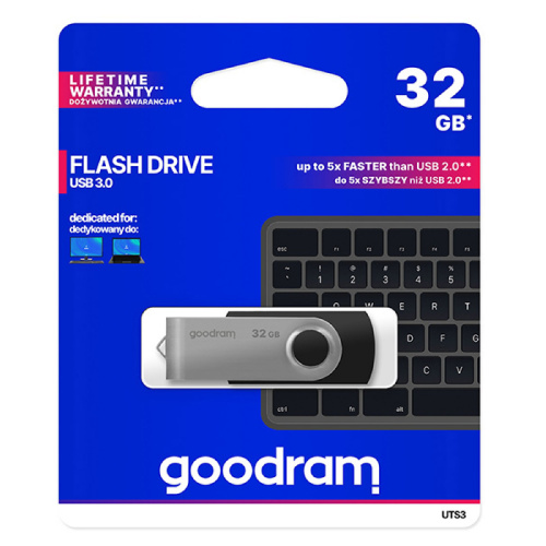 USB flash disk Goodram USB 3.0 (3.2 Gen 1) 32GB UTS3 černý