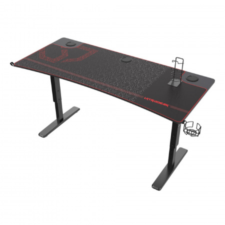detail Herní stůl ULTRADESK CRUISER RED, 160x70 cm