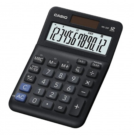 detail Kalkulačka Casio MS 20 F s výpočtem DPH, dvanáctimístná černá