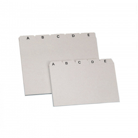 detail Registr do kartoték A5 na šířku PVC A-Z 25 listů šedý