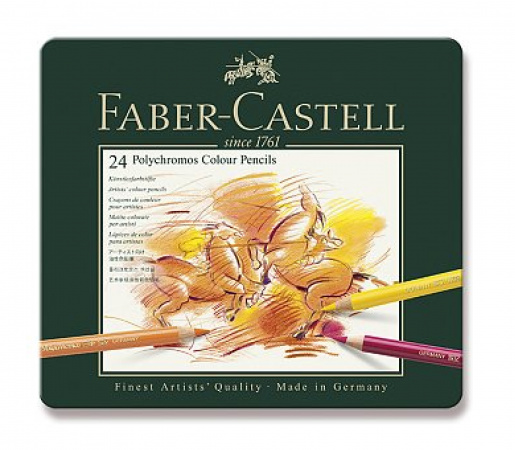detail Pastelky umělecké Polychromos Faber-Castell 24ks