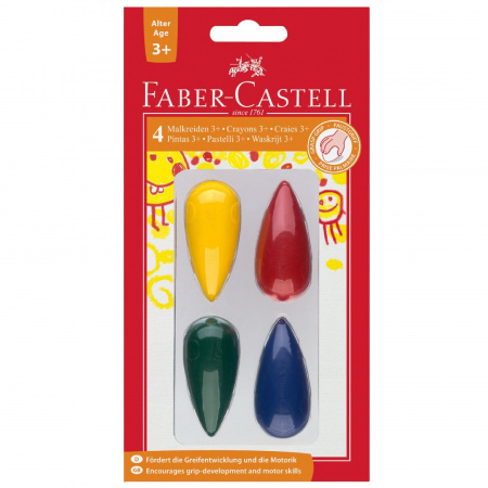 detail Pastelky plastové Faber-Casel do dlaně 4ks 3+