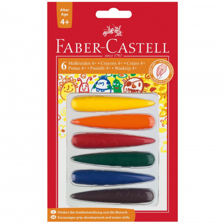 detail Pastelky plastové Faber-Castel do dlaně 6ks 4+