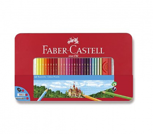 detail Pastelky šestihranné Faber-Castell 60ks