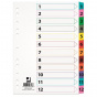 náhled Rozlišovač papírový Q-connect A4 barevný okraj sada 1-12 12ks