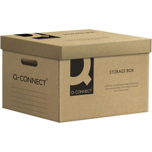 Archivační krabice Q-connect s víkem šedá
