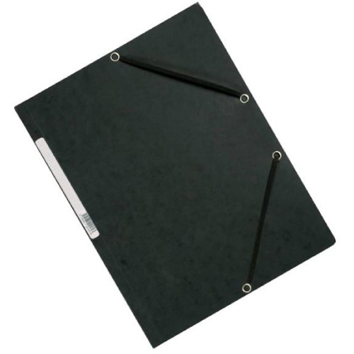 Desky s chlopněmi a gumičkou Q-Connect A4 papírové černé