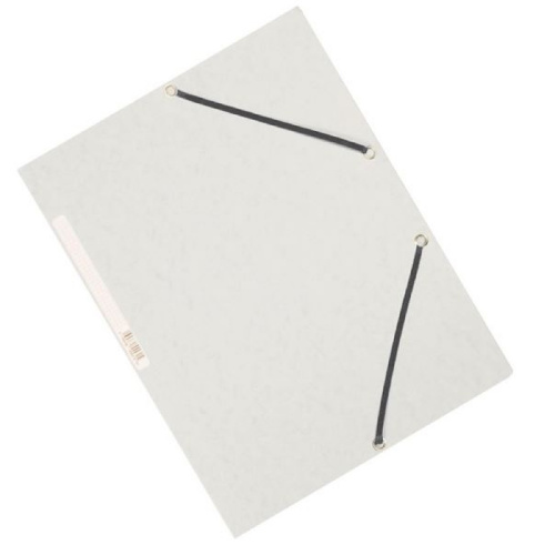 Desky s chlopněmi a gumičkou Q-Connect A4 papírové bílé