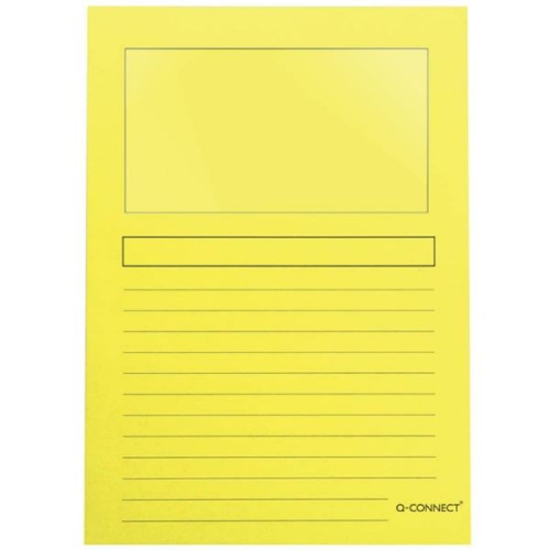 Obal L papírový s okénkem Q-Connect A4 žlutý