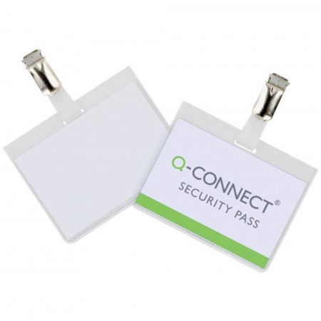 detail Visačka Q-Connect s klipsem shora uzavřená horizontální 25 ks