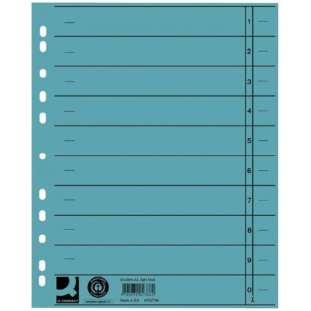 detail Rozlišovače papírové Q-Connect - A4, modré, 100 ks