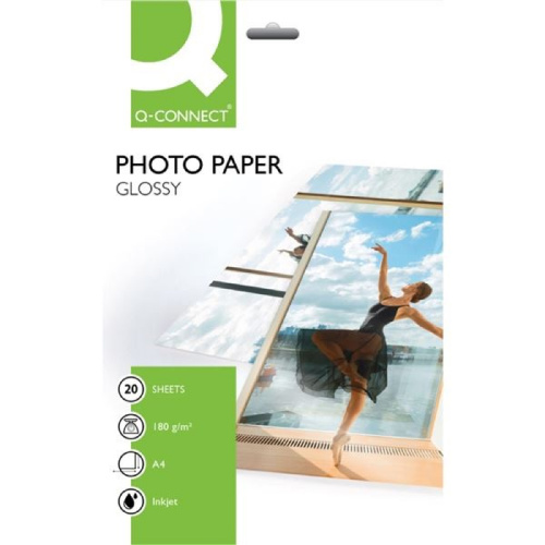 Fotopapír Q-Connect - A4, oboustranný, 180 g/m2, lesklý, 20 ks