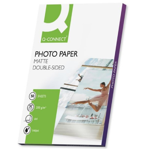 Fotopapír Q-Connect - A4, oboustranný, 200 g/m2, matný, 50 ks