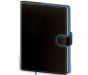 náhled Zápisník Flip A5 linkovaný - černo/modrá