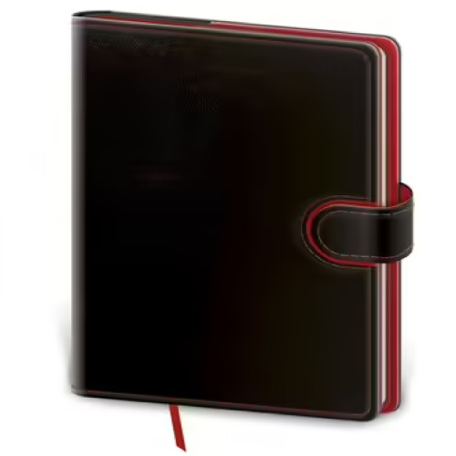 Zápisník Flip A5 L linkovaný černo/červený