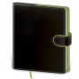 náhled Zápisník Flip B6 M linkovaný černo/zelený