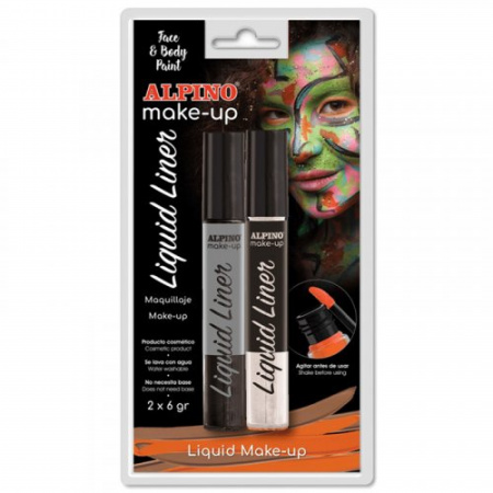detail MakeUp na tvář Alpino černá + bílá 2ks